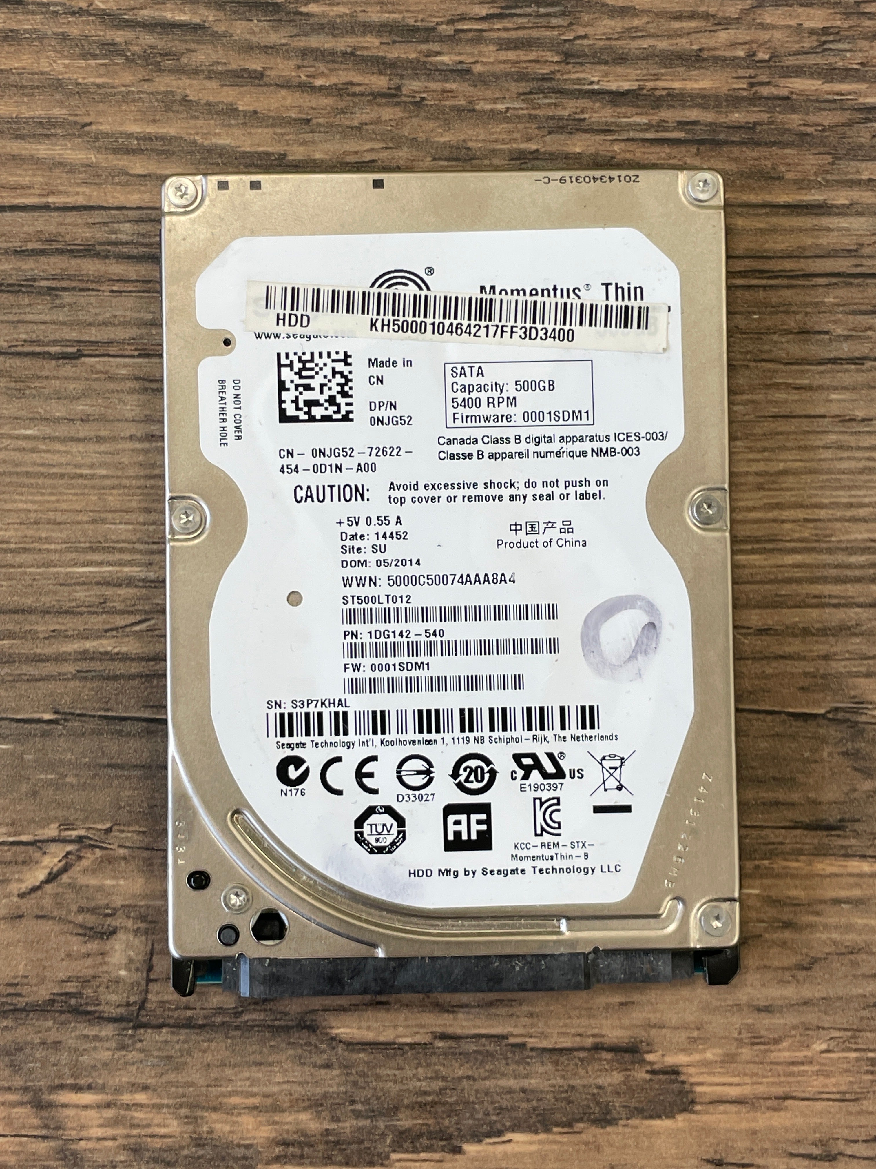 Cietais disks HDD 2.5" 500GB