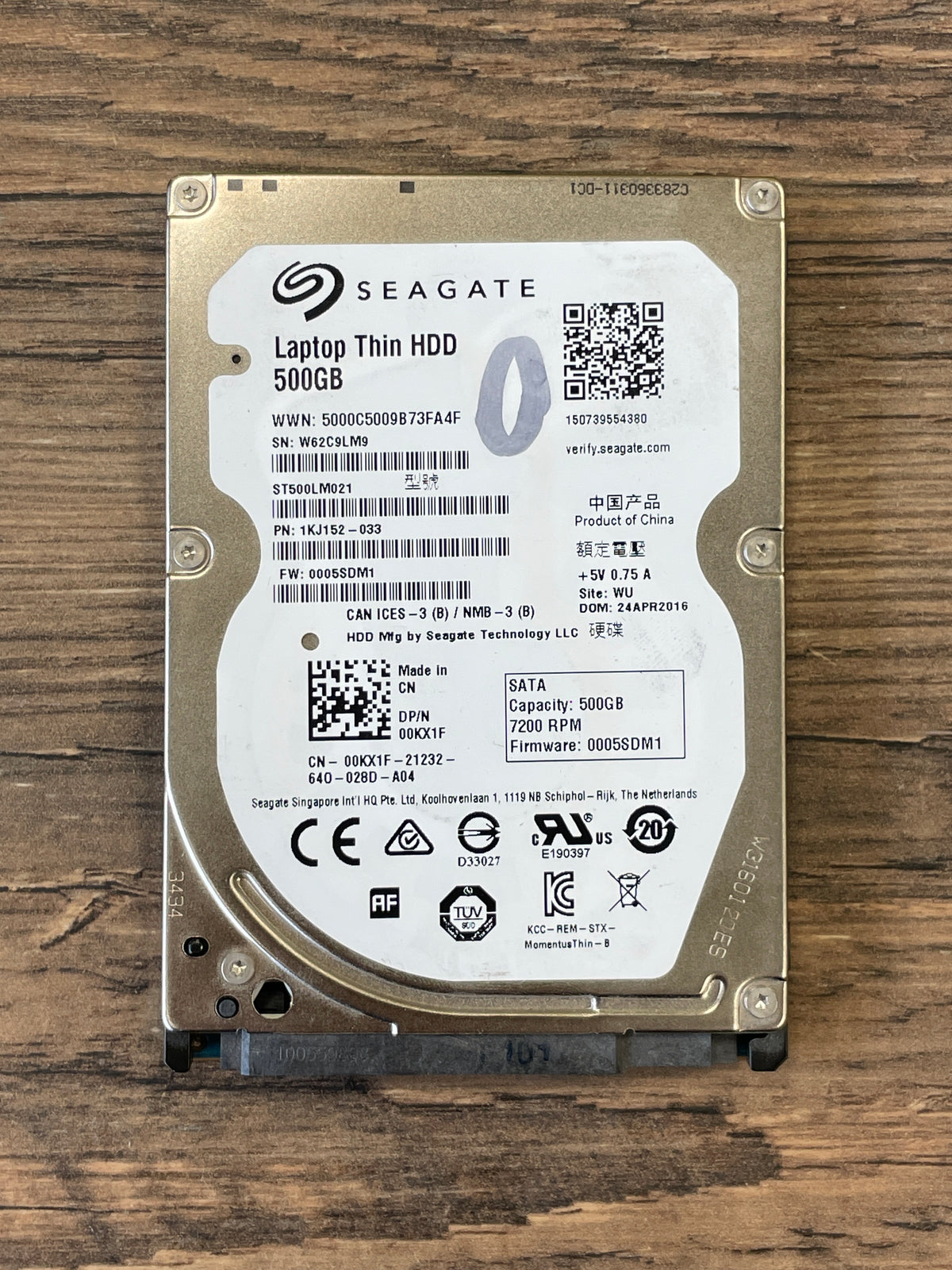 Cietais disks HDD 2.5" 500GB