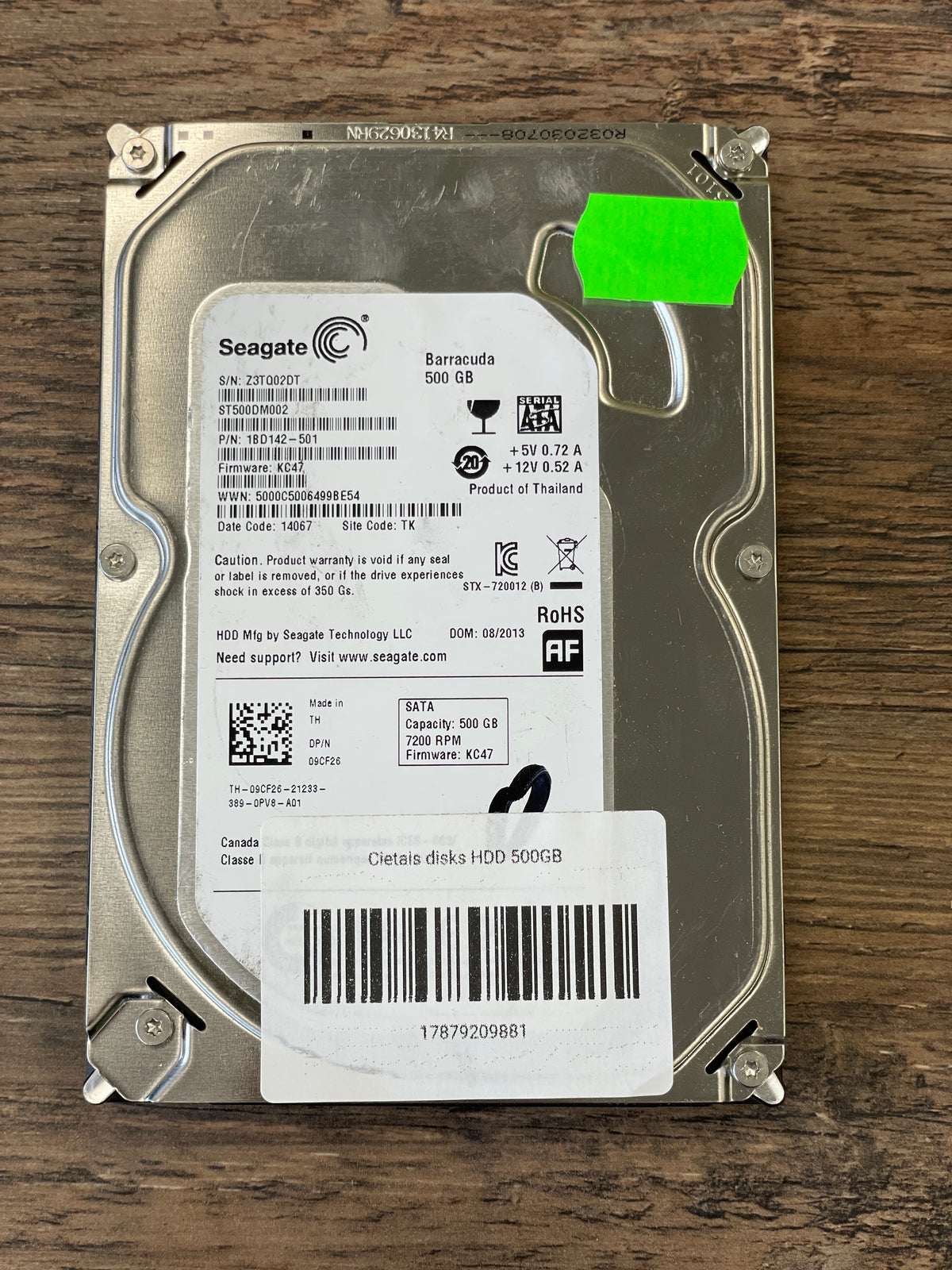 Cietais disks HDD 3.5" 500GB