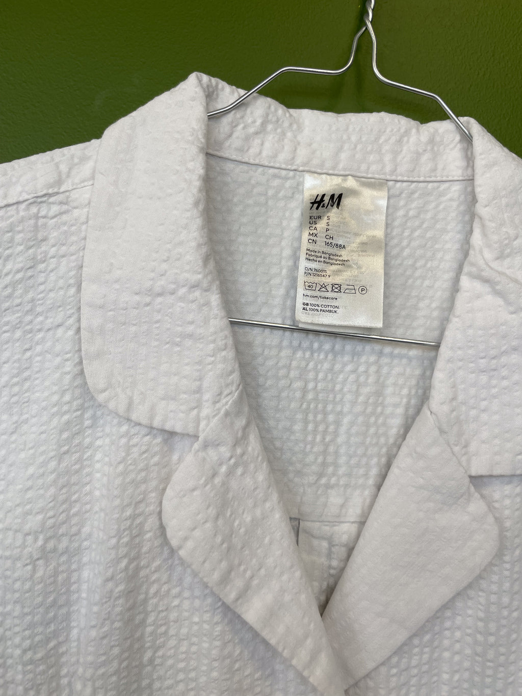Balta blūze ar garām rokām / H&M / S izmērs