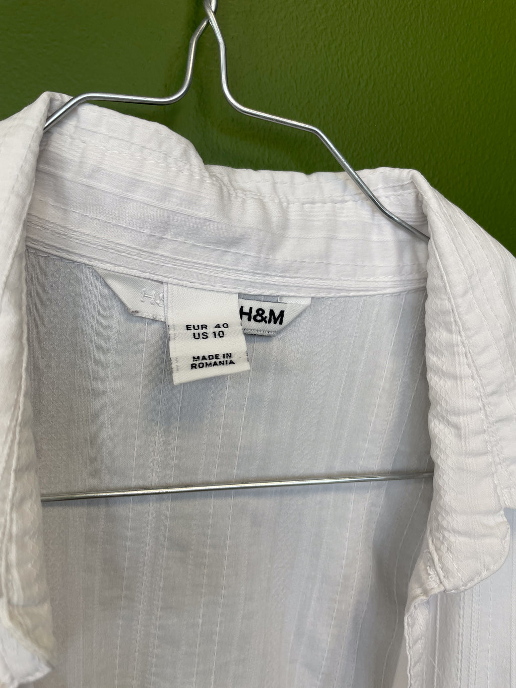 Balts retro krekls / H&M / L izmērs ar korsetes efektu