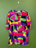 Retro T-krekls ar pogām, krāsains / 40 izmērs / L / SEIDENSTICKER