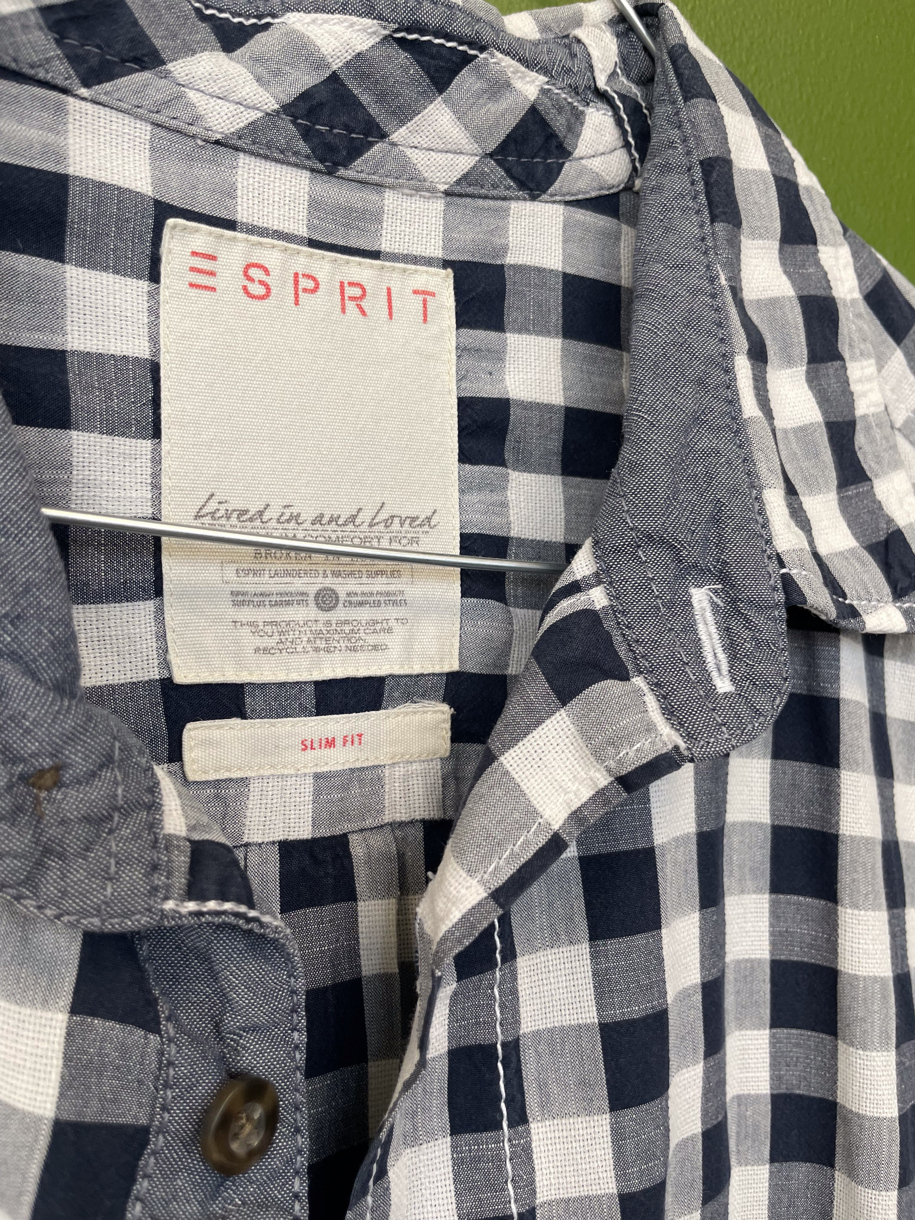Rūtains T-krekls / Slim fit / ESPRIT