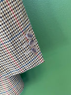 XL Vilnas žakete / Rūtaina, Silti dzeltena krāsa, retro stilā / El Corte Ingles
