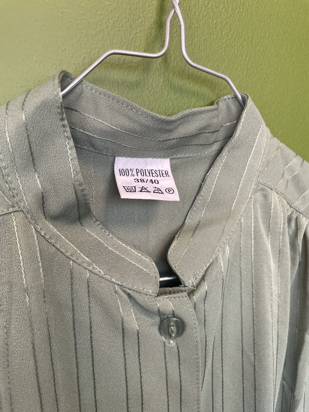 Zaļa retro, vintage blūze / M/L izmērs