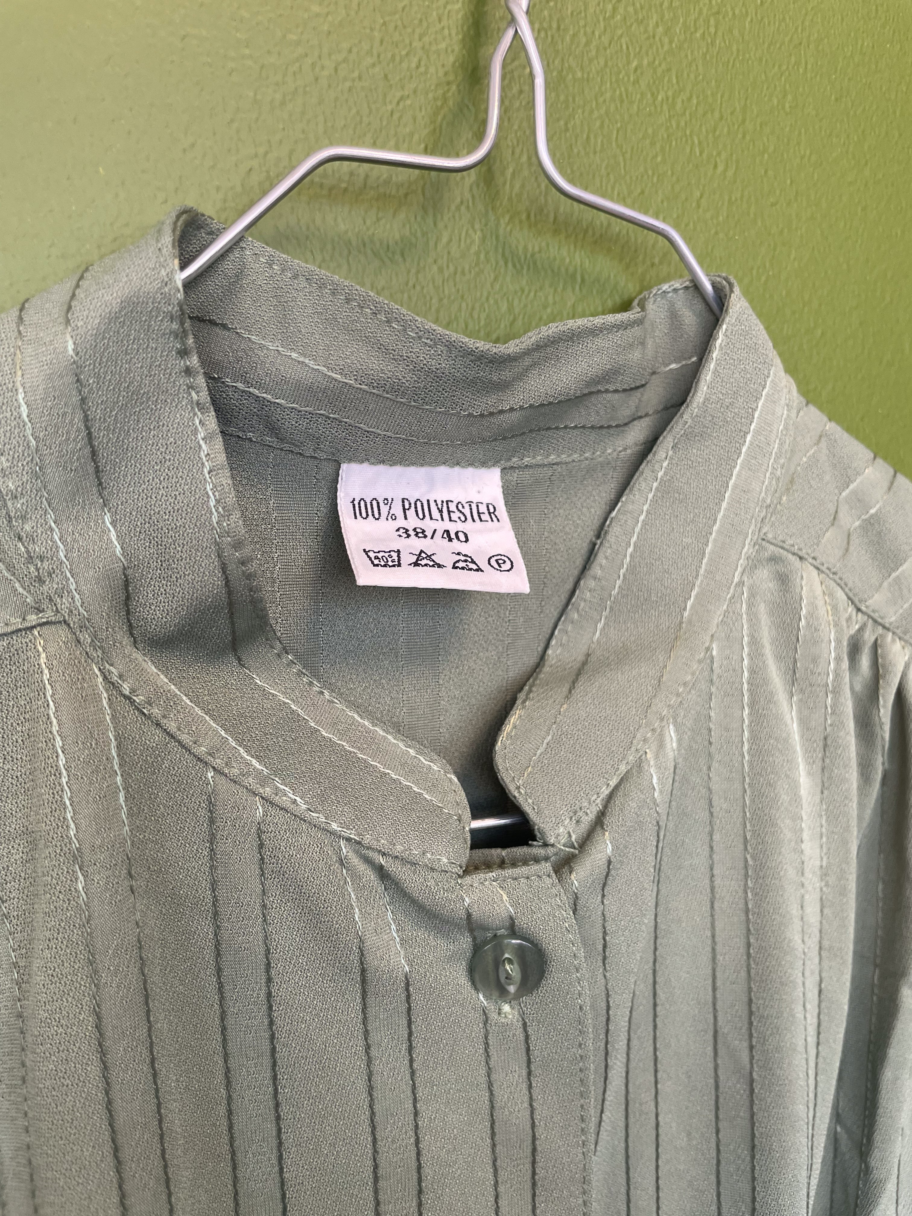 Zaļa retro, vintage blūze / M/L izmērs