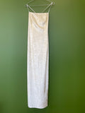 Bēša, eleganta, pērļota kleita / vintage, retro / S izmērs