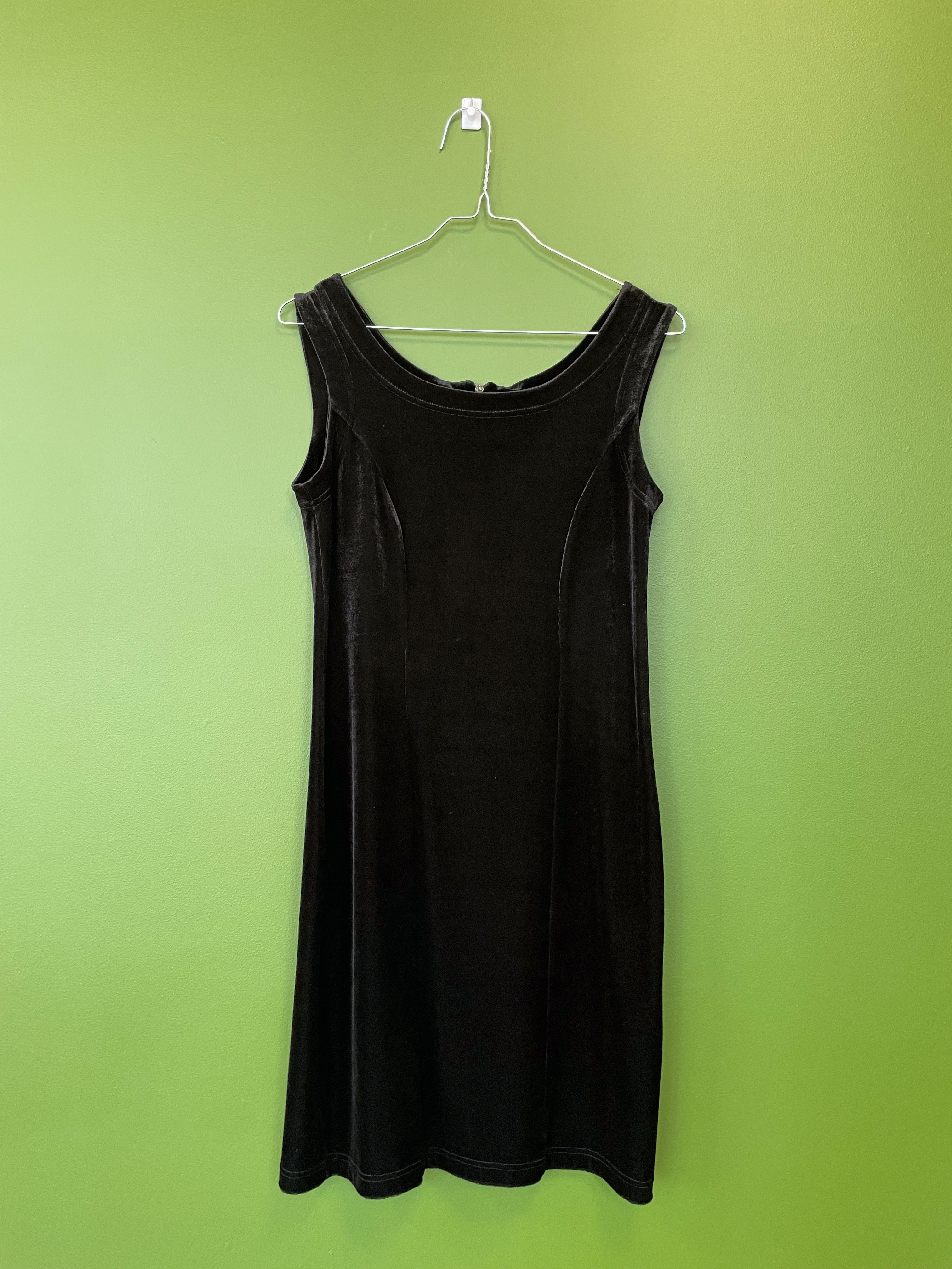 Melna mini kleite, velvets, retro, vintage / M izmērs