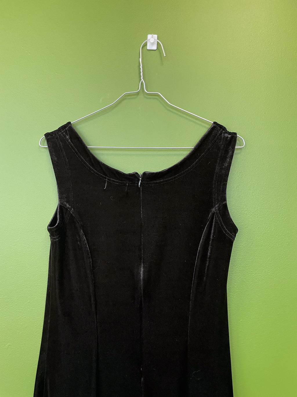 Melna mini kleite, velvets, retro, vintage / M izmērs