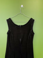Melna mini kleite, velvets, retro, vintage / M izmērs