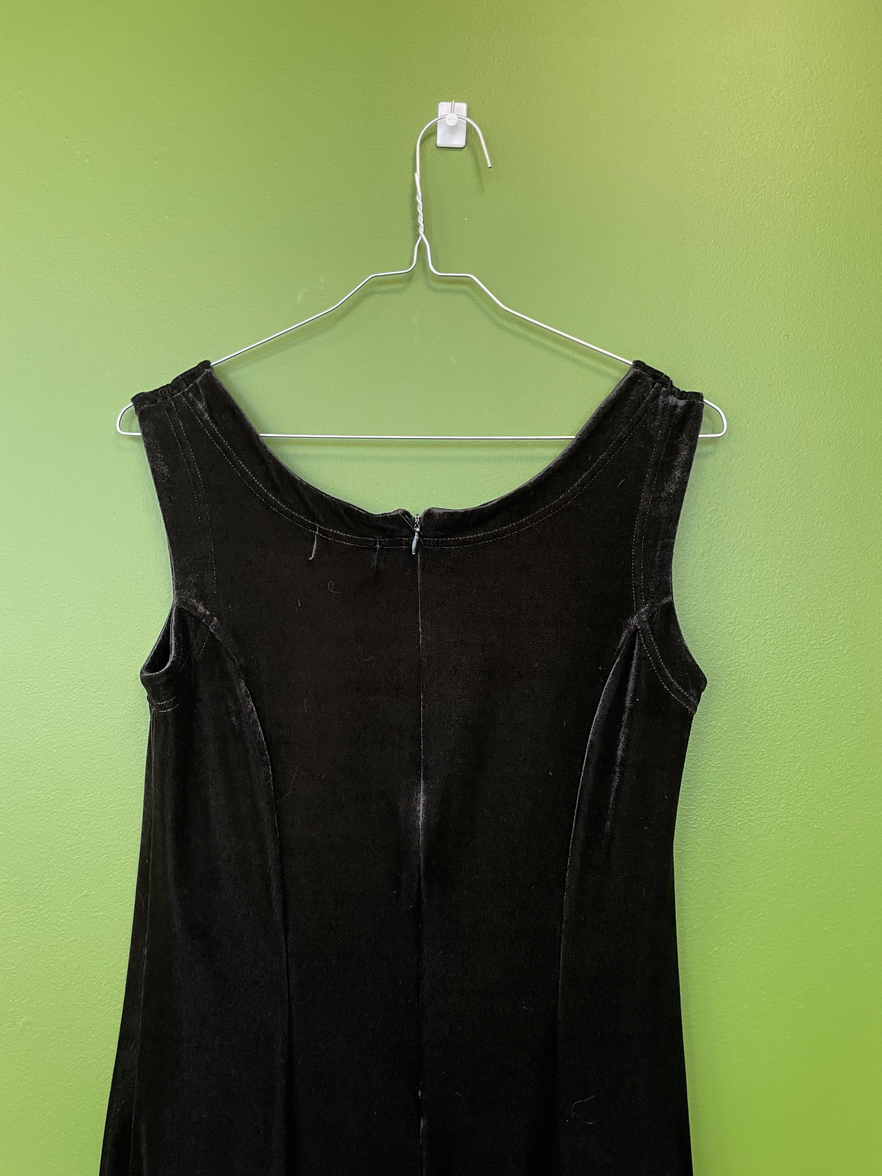 Melna mini kleite, velvets, retro, vintage / M izmērs