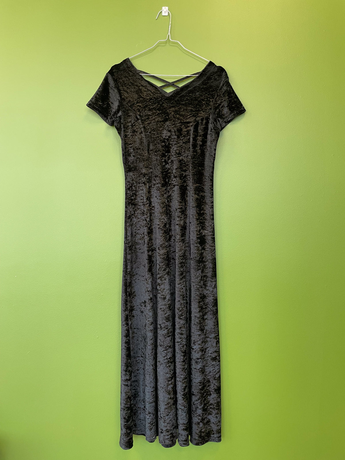 Vintage, retro gara melna kleita / M/L izmērs