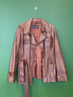 Brūna jaka, mētelis, retro / XL / Pole-Nord Leather