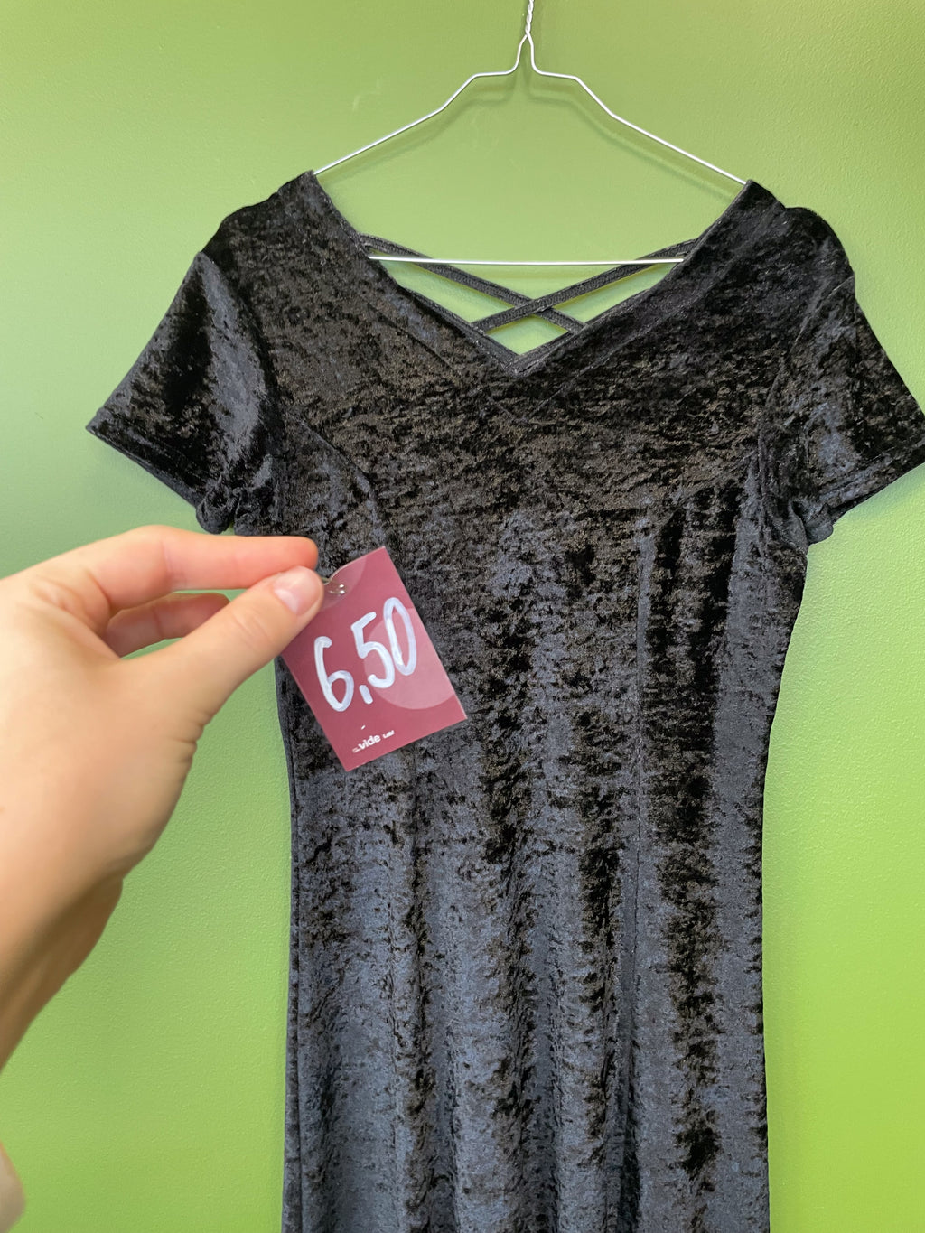 Vintage, retro gara melna kleita / M/L izmērs