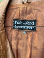 Brūna jaka, mētelis, retro / XL / Pole-Nord Leather