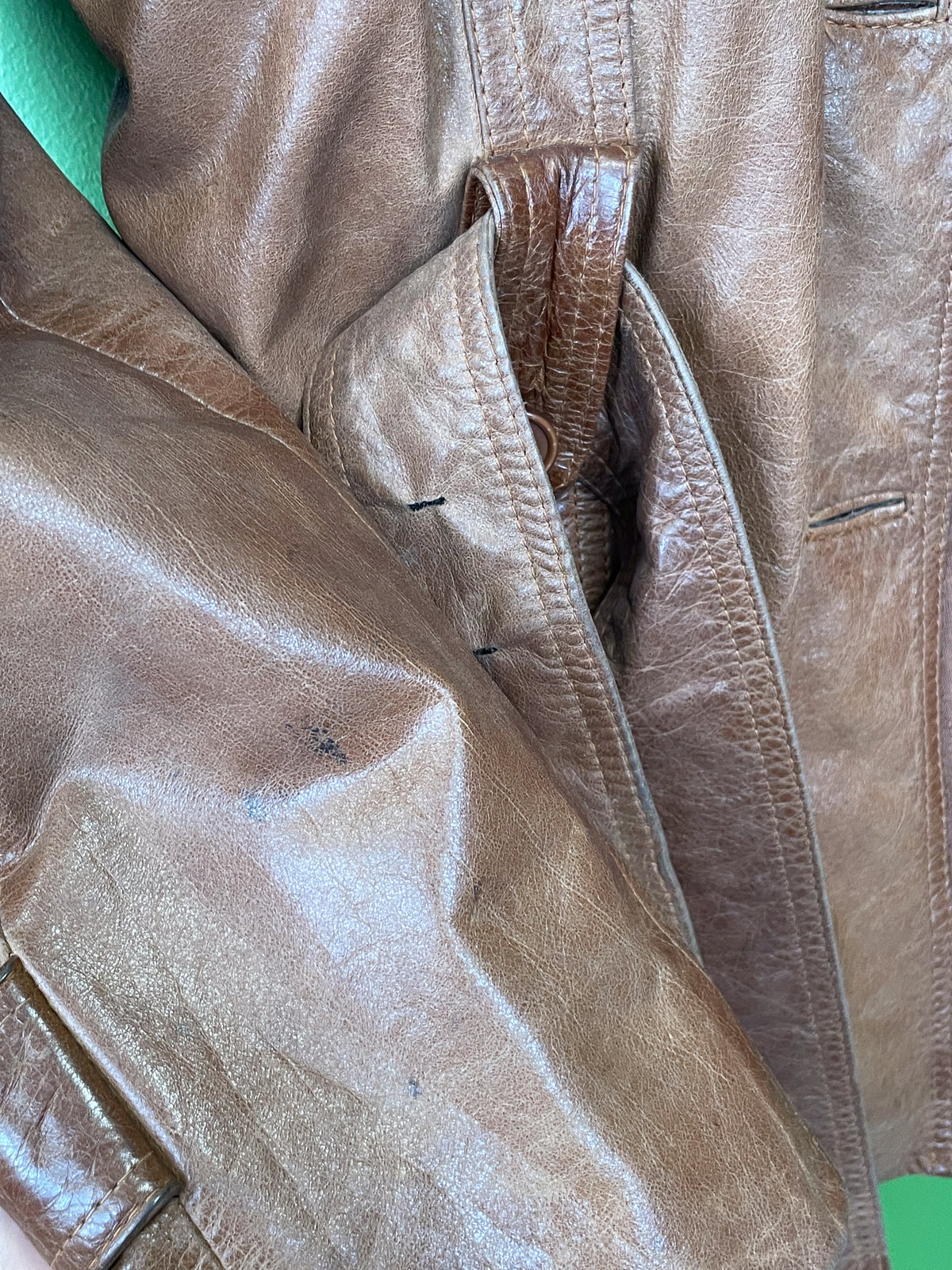 Brūna jaka, mētelis, retro / XL / Pole-Nord Leather