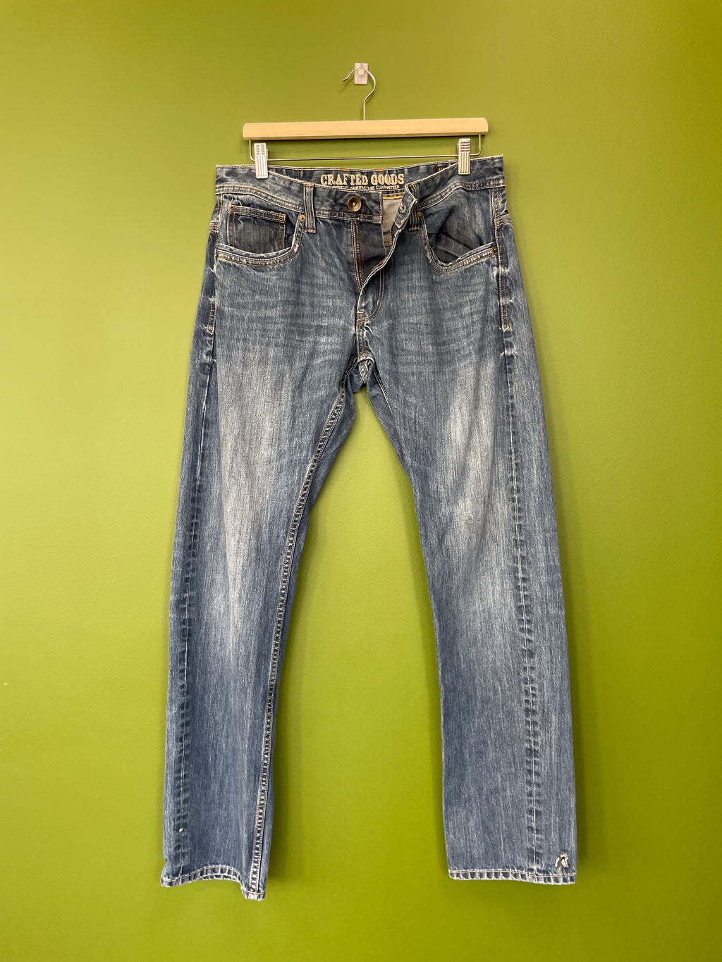 Retro, vintage džinsa bikses CRAFTED GOODS / vīriešu 34 izmērs