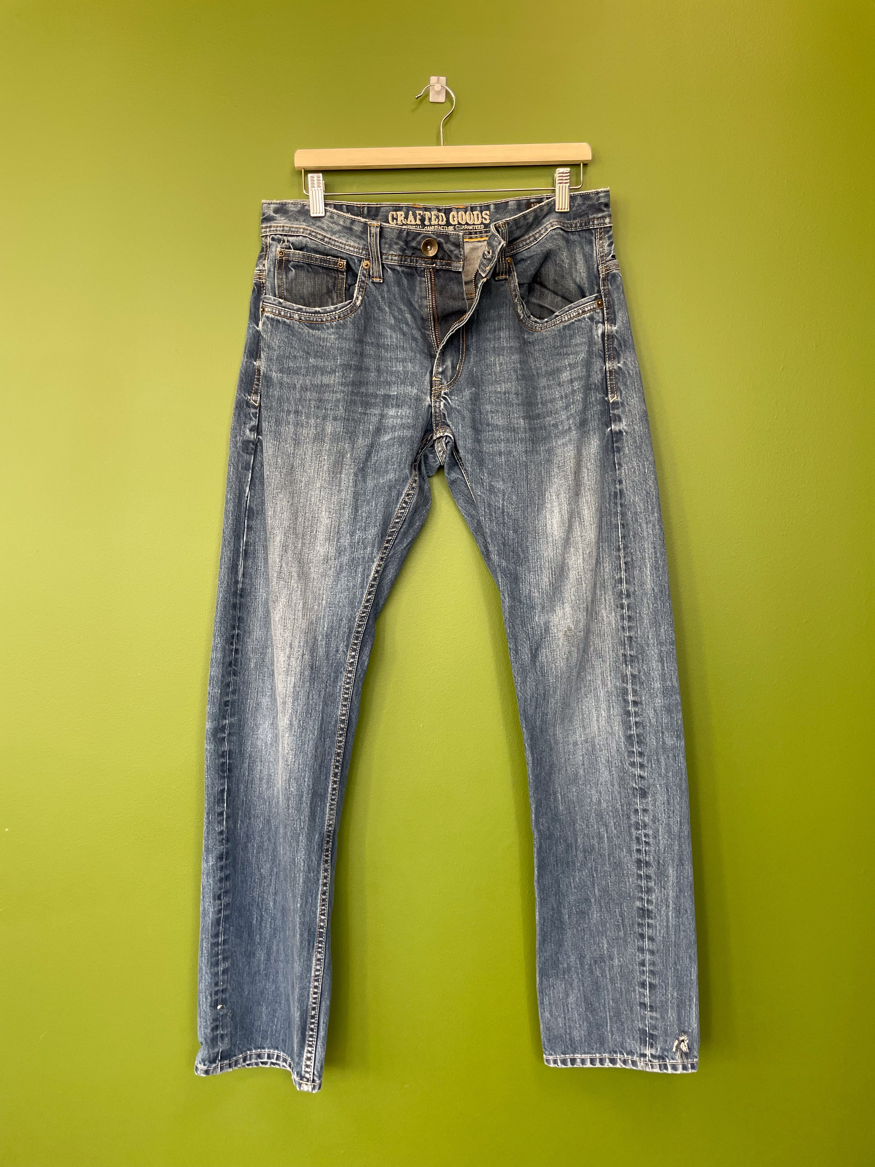 Retro, vintage džinsa bikses CRAFTED GOODS / vīriešu 34 izmērs