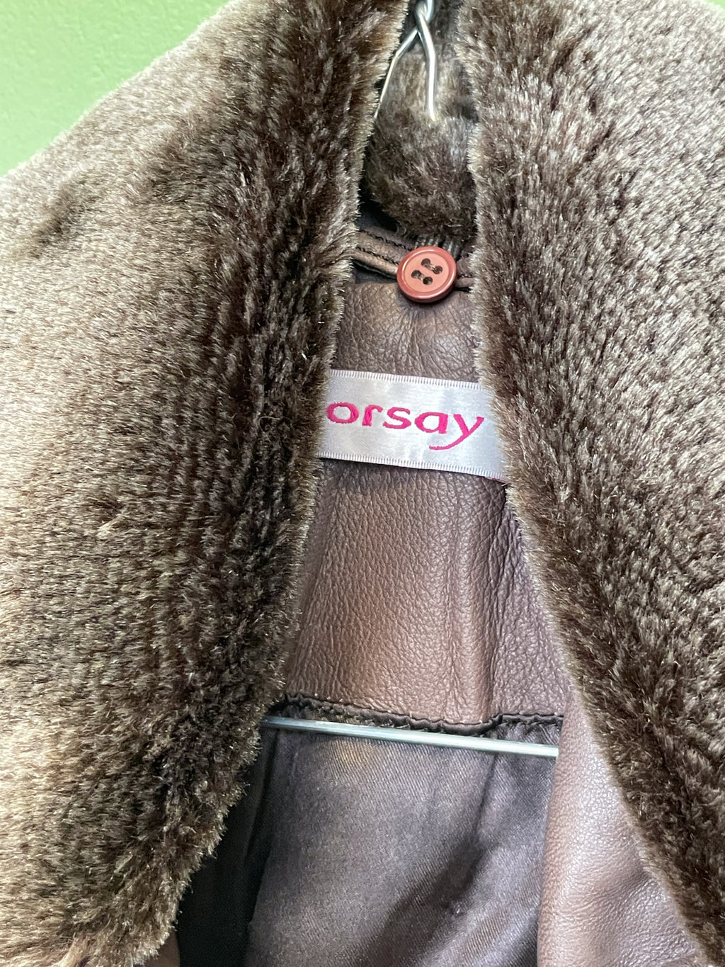 Brūna ādas jaka / Orsay / M izmērs