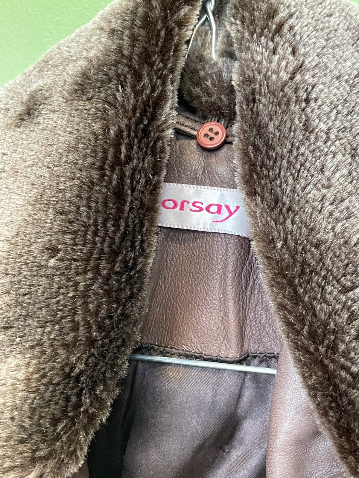 Brūna ādas jaka / Orsay / M izmērs