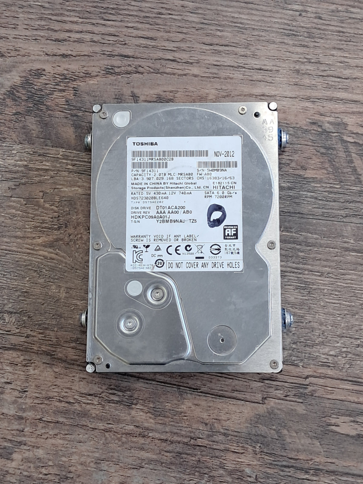 3.5 collu SATA HDD