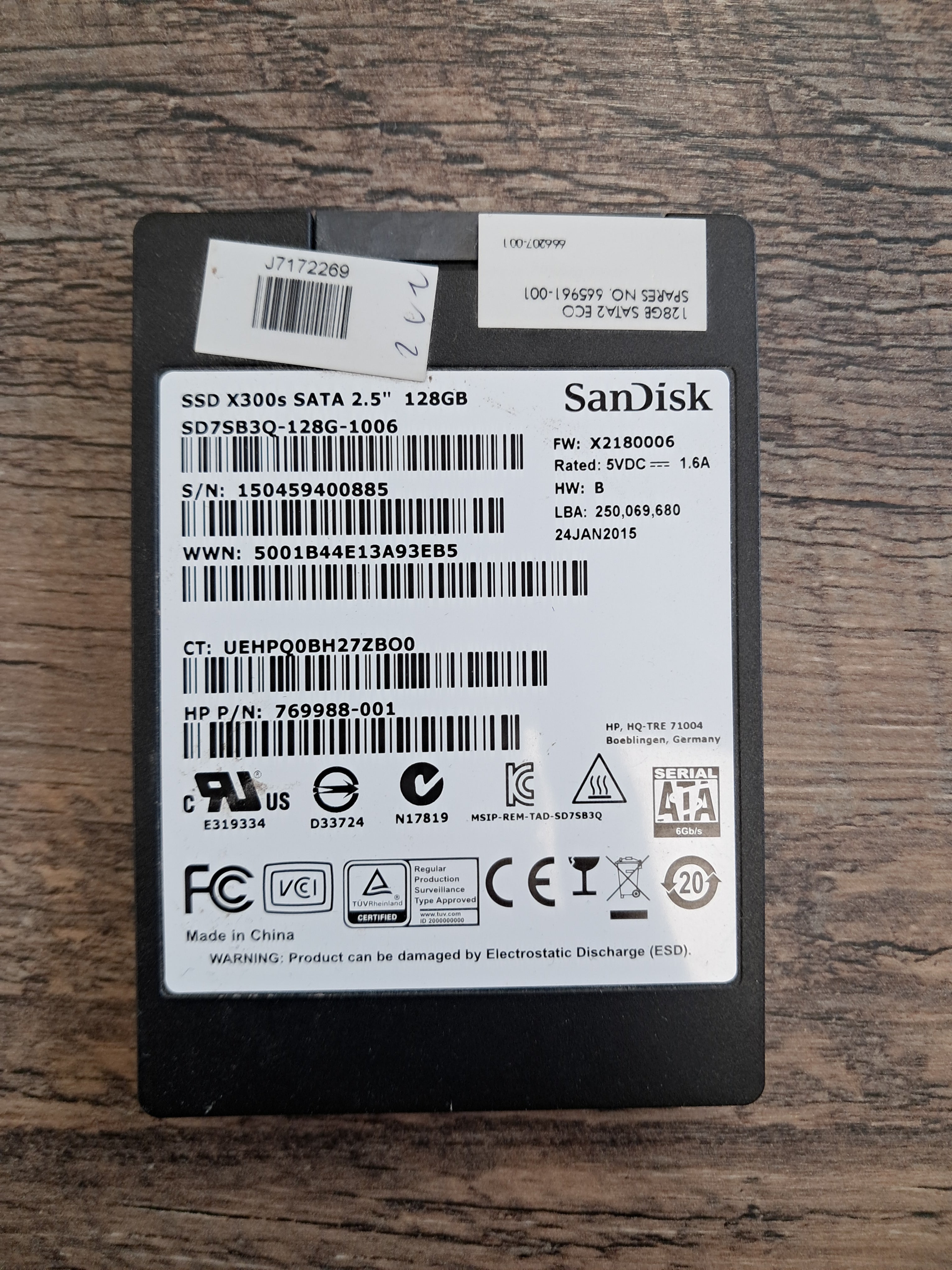 SSD SATA 2.5" 128GB