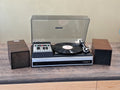 Retro plašu atskaņotājs ar skaļruņiem Radiotehnika